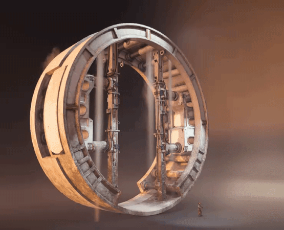 Lowline drill animation GIF